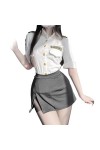 SNOMYRS Costume de flic sexy pour femme - Costume de police - Costume dHalloween - Grande taille