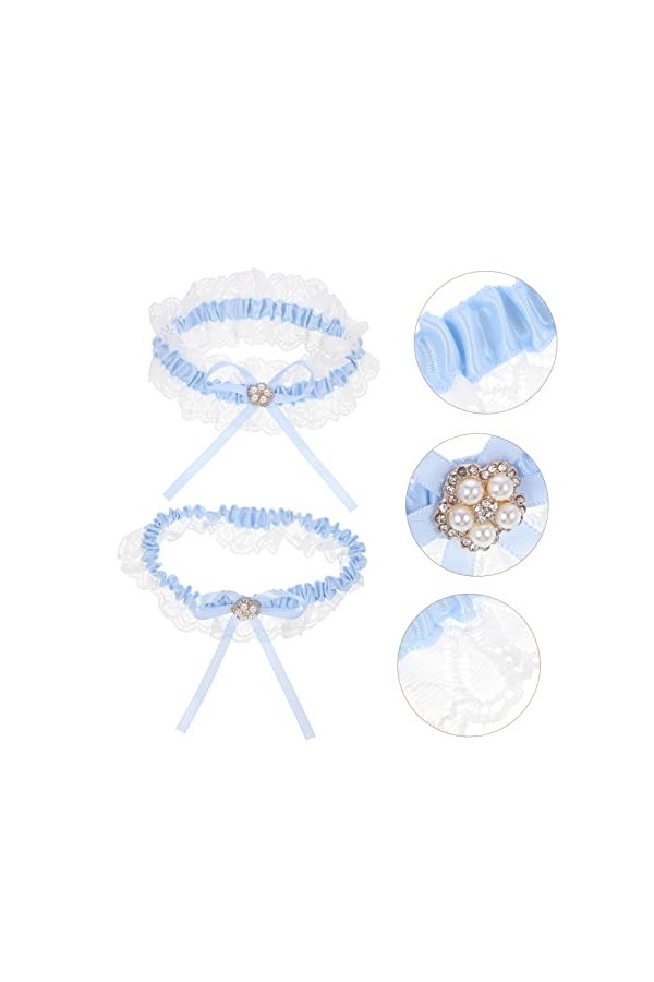 GALPADA 2 Ensembles Porte-Jarretelles Mariée Jarretière Dentelle Kit Dames Costumes Dentelle Jarretière De Mariée Jarretière 