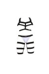 HSQSMWJ Homme Harnais Bandage Elastique Ceintures avec Jockstrap Tongs Body Lingerie Sexy Erotique Costume Tenu de Club Jeu R
