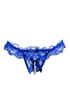 URIBAKY Dame String De Massage en Maille De Perles en Ouverte Dentelle Lingerie Sexy String Transparent en Dentelle String Te