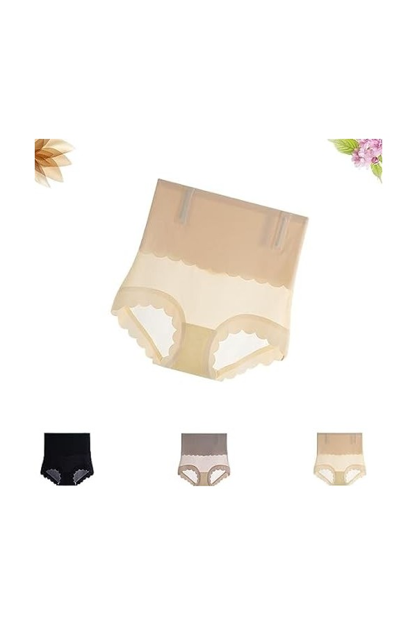 VACSAX Mask Texture Tummy Control Underwear, High Waist Butt Lift. 2PCS-E,XXL 