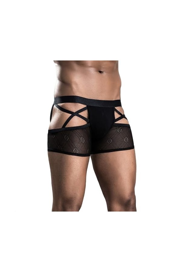 Costumes Érotiques pour Hommes sous-Vêtements Boxer avec Pochette Voir À Travers Les Vêtements Masculins Ensemble de Jeu de R