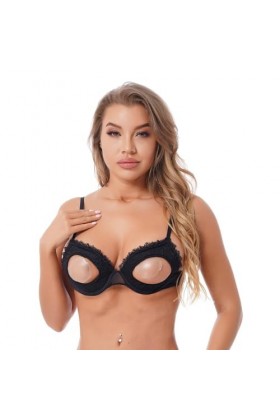 Ensemble Sexy Femme Érotique Soutien-Gorge en Dentelle Ajouré Et Découpé, sous-Vêtements Érotiques, Noir, 3XL