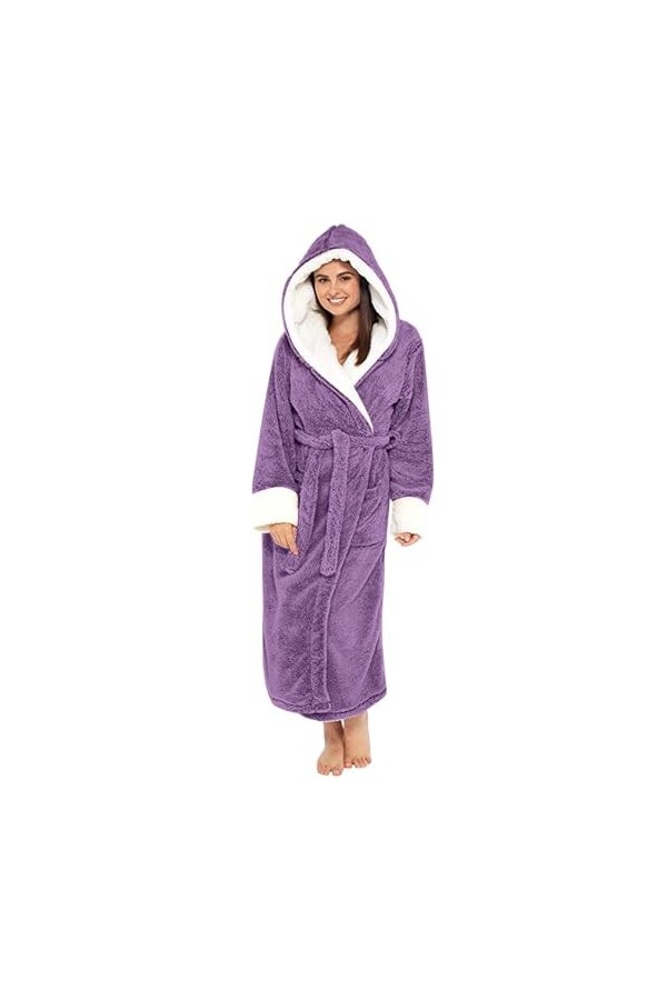 CreoQIJI Porte-jarretelles et porte-jarretelles pour femme Automne Hiver Couleur assortie Isolation en peluche avec bonnet et