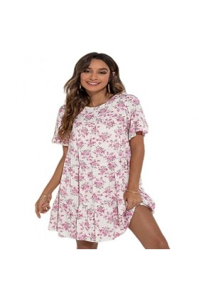CABULE Robes Dété Femmes De Fête Formelles Luxury Dames Tricot À La Maison Sexy-Rose-XL