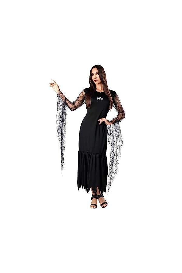 Womens Macabre Mother Black Fancy Dress Costume Dress | Scary Fancy Dress Costumes Small