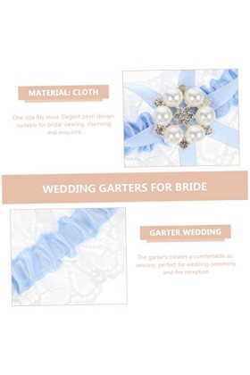 ifundom 2 Ensembles Porte-Jarretelles Garderie pour Ceinture De Jambe en Dentelle Florale Jarretelles De Mariage Jarretière D