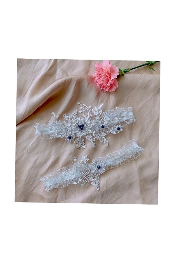 SOIMISS 3 Paires De Jarretelles en Dentelle pour Bal De Fin DAnnée Costumes pour Femme Jarretelles Blanches pour Mariée Port