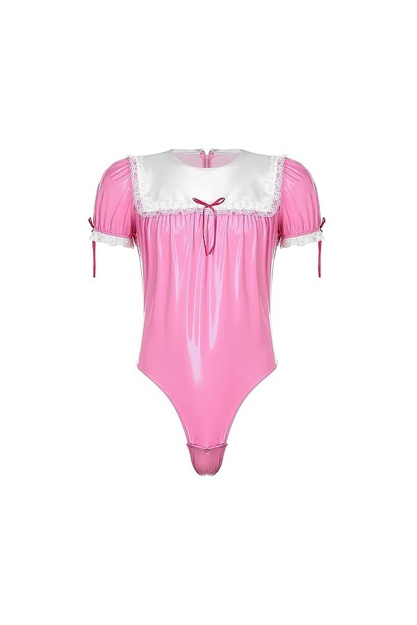 YUUMIN Bodystring Uniform Costume Soubrette Maid Homme Catsuit Combinaison Jeu De Rôle Deguisement Serveur Cosplay Bodysuit E