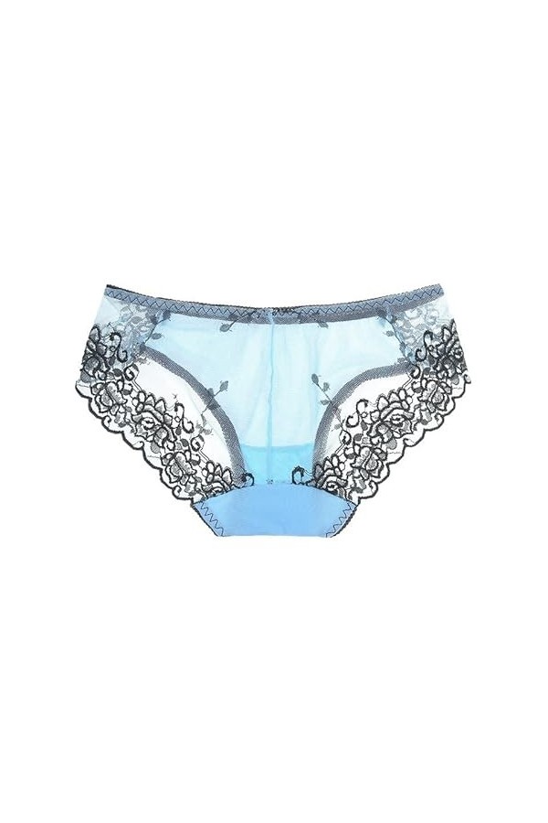 MKIUHNJ Sous-vêtements homme sexy D brodé sexy culotte pour femme, culotte en dentelle en maille, culottes à taille basse, ho