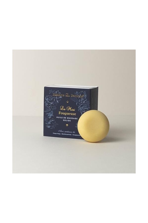 HUILE DE MASSAGE SOLIDE⎮Madame La Baronne⎮Format Mini 25gr⎮Beurre de Cacao⎮100% Naturel⎮Lubrifiant⎮Cadeau couple