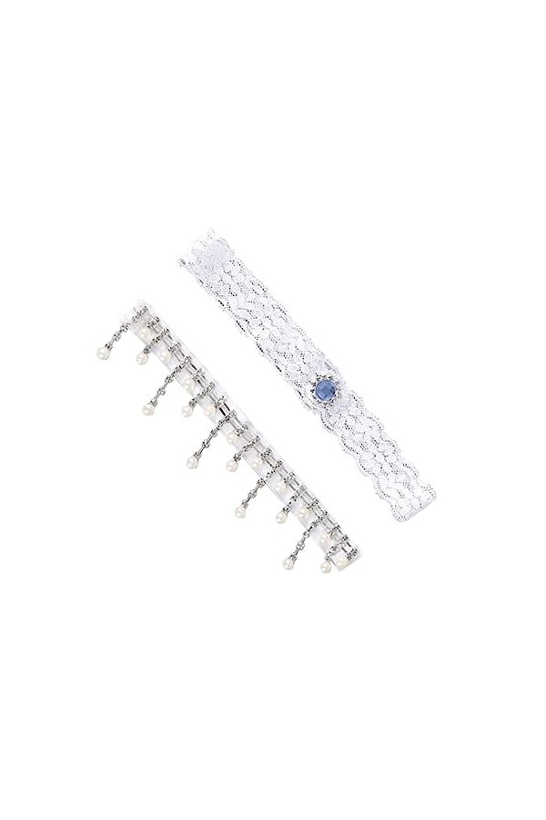 Abaodam 2 Paires Jarretière De Perles Extensible Jarretière De Mariage Vintage Porte-Jarretelles Accessoires Jarretière De Ma