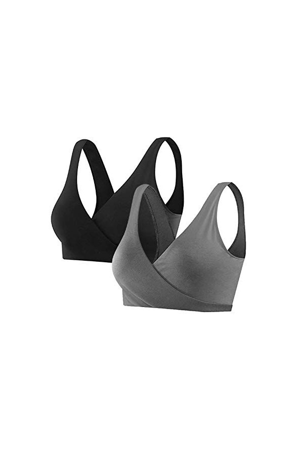 Zshosam Ensemble de lingerie sexy pour femme - 2 bonnets de maternité - Soutien-gorge dallaitement - Pour femme enceinte, No