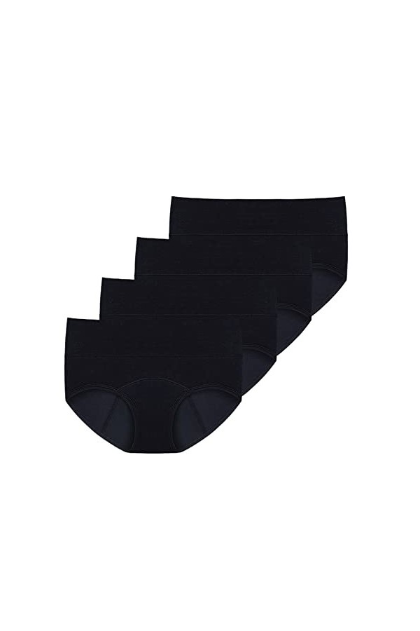 Générique Culotte Dentelle Sexy pour Femme 4 pièces sous-vêtements étanches Taille Haute pour Femmes Culotte Grande Taille Cu