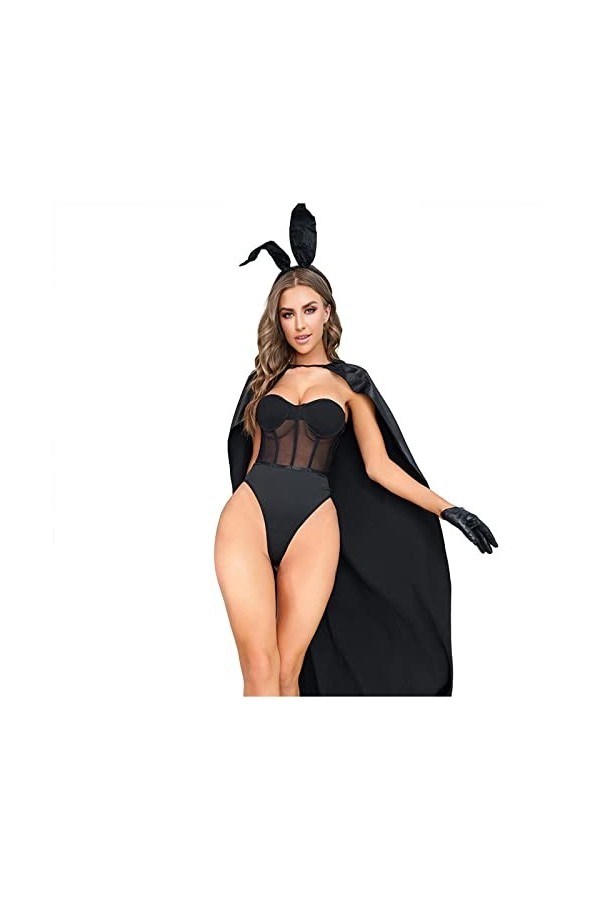 UOWEG Costume de cosplay sexy pour femme - Ensemble lingerie sexy en dentelle à lanières et culotte - Lingerie de sommeil no