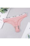MULANY Femme Slips S-4xl Taille Plus Taille Coton String Sexy Women Culotte File canty samis Text gm-String Couleurs Solide B
