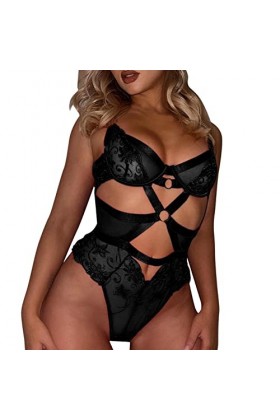 HELLORSOON Tenue Sexe Femmes à la Mode Sexy Dentelle Fleur Sexy Lingeriet serré Sexy sous-vêtements Lingeries Coquines Et Sex