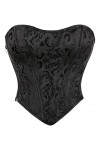Kelvry Corset bustier à lacets pour femme - Grande taille - Gothique, Noir , 20-22