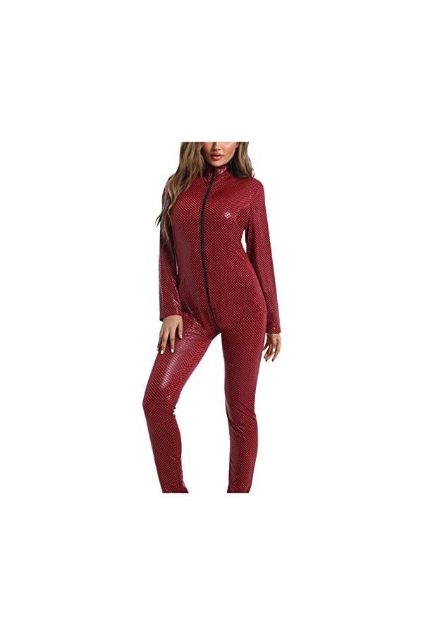 HELLORSOON sous Vêtements Sexy sous-vêtements érotiques Sexy à Double Tirette pour Femmes Tenue Coquine Hot Sexy Red, XXL 