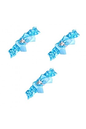 Abaodam 3 Pièces Jarretière De Mariage Porte-jarretelles Jarretière De Mariée Mariage De Niveleuses Kit Macramé Jarretière Bl