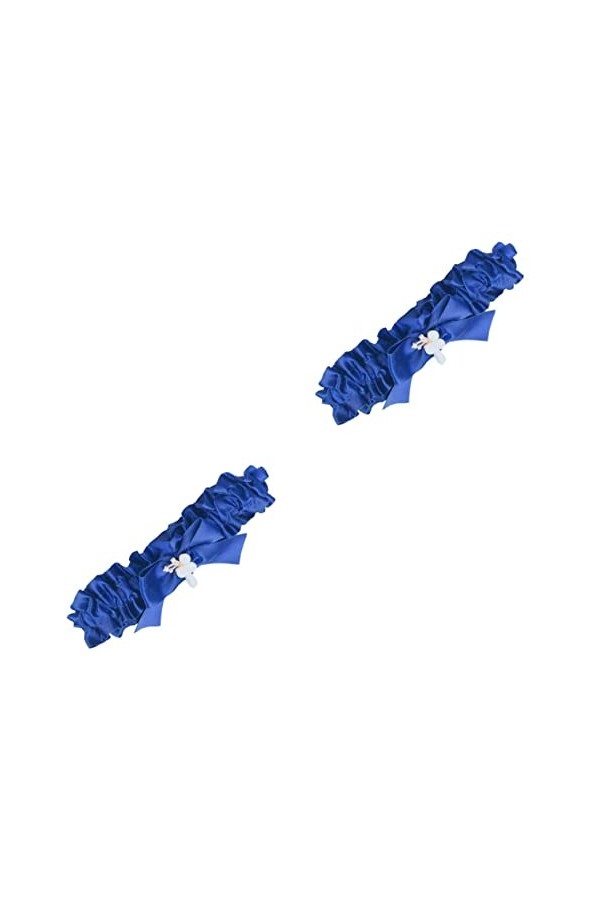 Abaodam 3 Pièces Jarretière De Mariage Porte-jarretelles Jarretière De Mariée Mariage De Niveleuses Kit Macramé Jarretière Bl