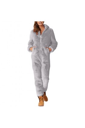 Combinaison pour femme Valentines Day en polaire - Combinaison complète - Moelleux - Pour la maison - Pyjama une pièce - Imp