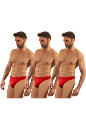 sesto senso Homme String Sexy Thong Micromodal 1-3 Pack Tanga Slips XL 3 Pack Red