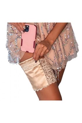 Stashbandz Porte-jarretelles avec poignée en silicone et 2 poches sécurisées, beige, S