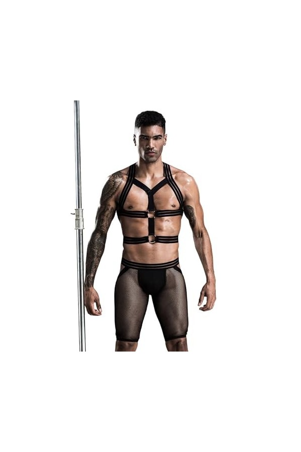 WRAZA Lingerie de Bandage pour Hommes Adultes Tenue de Jeu Rôle Desclave Vêtements Transparents pour Hommes Sous-Vêtements é