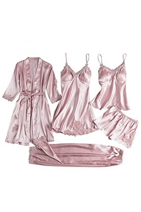 Ensemble de Lingerie de de Noces sous-vêtements Nightdress Silk sans Rimless Sexy Pyjama Dentelle Femmes Sleepwear Wireless S