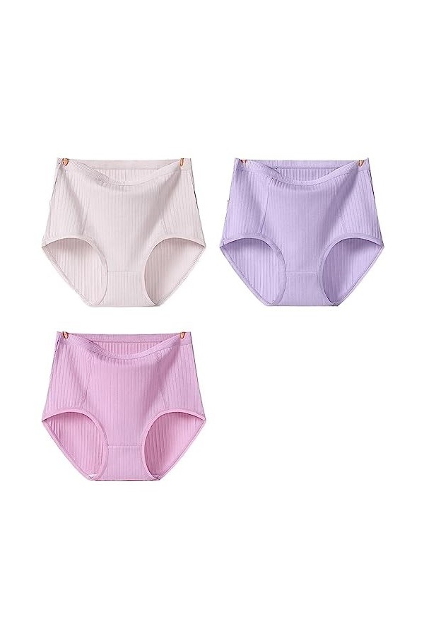 Sous-vêtement court for femme Culotte extensible en coton confortable Culotte extensible Sous-vêtement taille moyenne Culotte