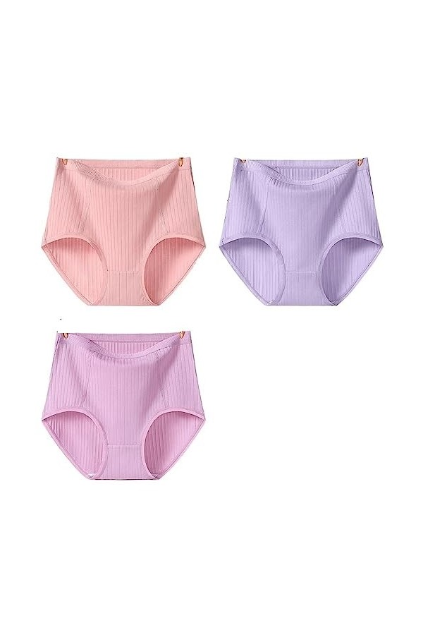 Sous-vêtement court for femme Culotte extensible en coton confortable Culotte extensible Sous-vêtement taille moyenne Culotte