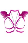 Harnais de corps pour femme - Chaîne de corps en organza - Grande taille - Soutien-gorge punk creux - Pour festival, carnaval