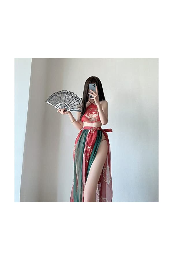 Combinaison en maille transparente pour femme - Costume de fête pour femme - Lingerie sexy danime - Cosplay - Danseur, 3 