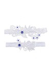 Jarretelles de mariée en Dentelle et Strass for Femmes, 2 pièces, Jarretelles de Jambe en Dentelle, Jarretelles de Mariage C