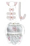 TTYAO REII Ensemble de 8 lingerie de costumade pour femmes – costume de chat mignon japonais avec trou de serrure – tenue sex