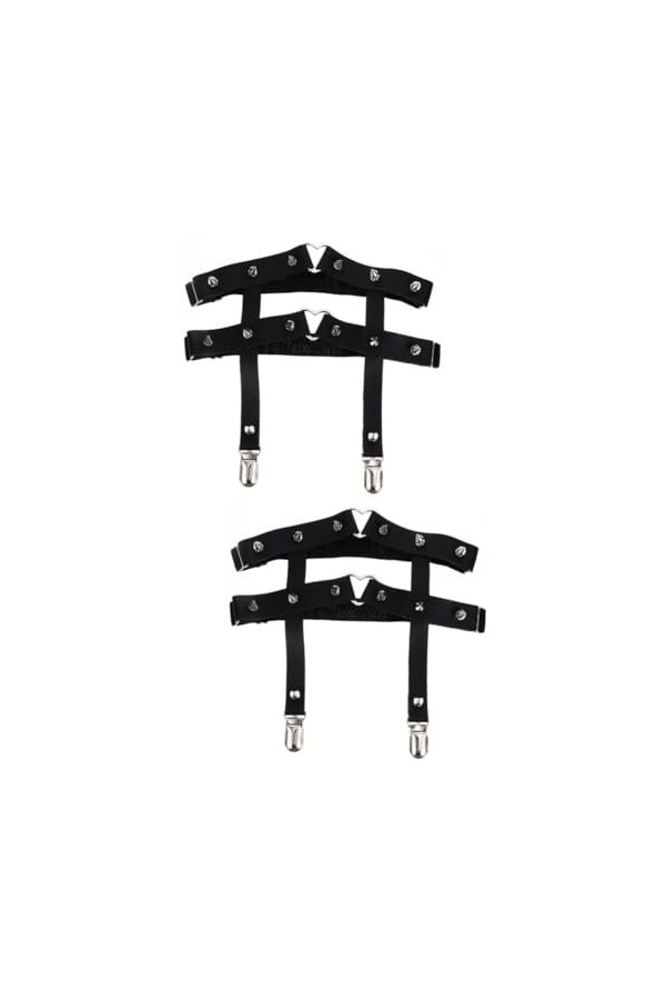 Gadpiparty 2 Pièces Porte-Jarretelles Jarretière Rivet Jarretière en Cuir Jarretière Punk Jambe Jarretière De Cuisse Gothique