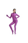 KYZTMHC Stretchy femmes Zentai Costume complet du corps Body disparition homme combinaison tenue Color : Brown, Size : Kid L