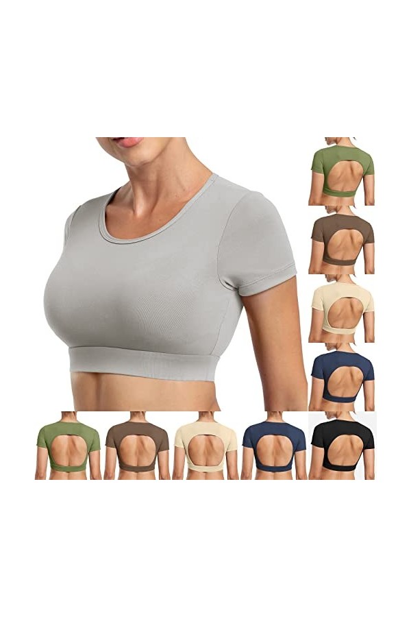 Soutien-Gorge de Sport pour Femme, Soutien-Gorge de Sport rembourré à Bretelles Sexy avec Dos croisé Soutien-Gorge de Yoga po