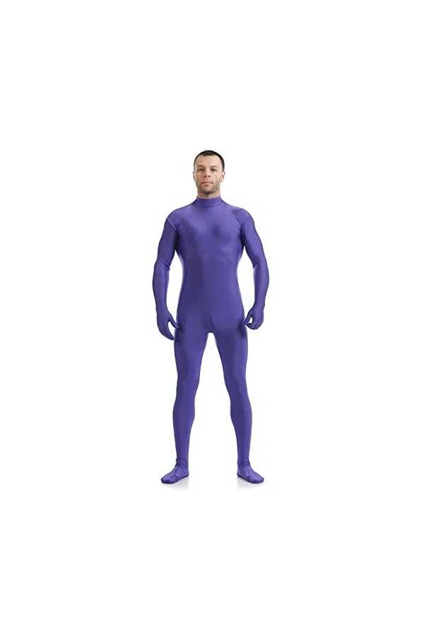 KYZTMHC Adultes Lycra Zentai Costume Stretch Dance Body Outfit Garçons Footed Spandex Body Suit Color : Black, Size : Aldult
