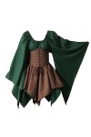 YCBMINGCAN Robe gothique irlandaise pour femme - Robe sexy pour cosplay - Robe de renaissance - Robe à lacets - Robe maxi got