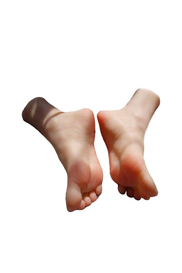 NCBH Feet Silicone, Fétichisme du Pied, Pieds Mannequin en Silicone, modèle en Silicone Faux Pied, moules à Chaussures, modèl