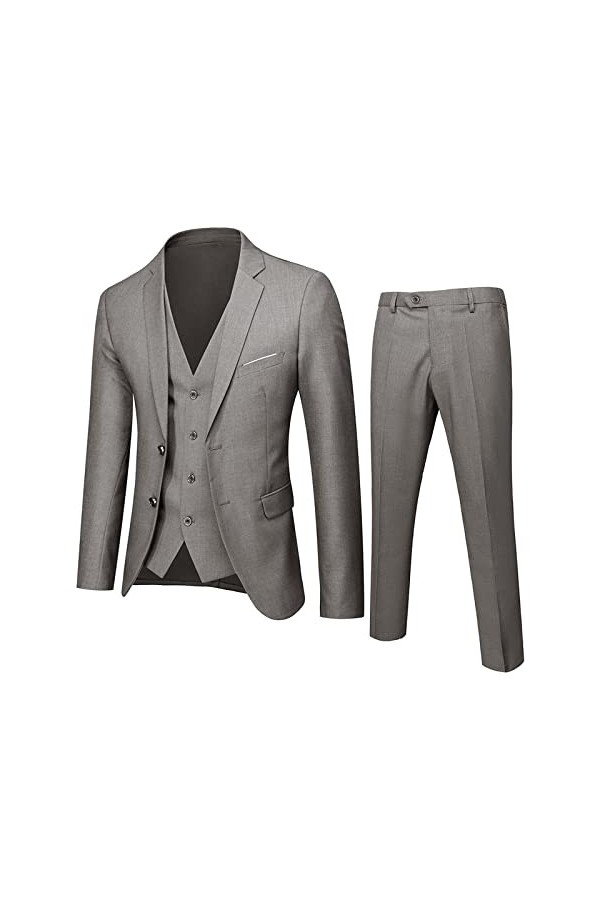 Pantalon de costume pour homme - Noir - Grandes tailles - Stretch - Blanc - Marron - Rétro - Stretch - Bleu - Coupe droite - 