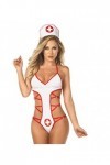 LNSIN Lingerie sexy pour femme - Robe sexy - Uniforme dinfirmière - Lingerie érotique - Grande taille