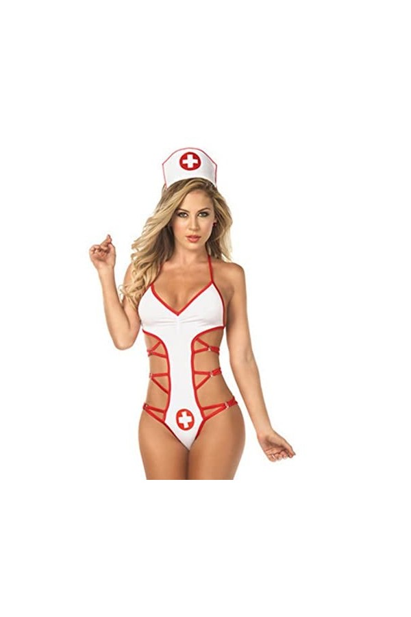 LNSIN Lingerie sexy pour femme - Robe sexy - Uniforme dinfirmière - Lingerie érotique - Grande taille