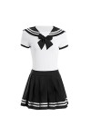 CHOUBAGUAI Uniforme décolière pour femmes – Costumes de costumade à manches courtes pour amoureux des couches adultes et béb
