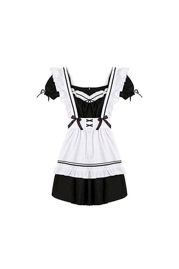 ZXCVWWE Costume de soubrette Lolita pour femme - Robe longue - Costume de soubrette - Costume danimation - Tenue de spectacl