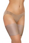 sesto senso 3 Paires Bandes de Cuisses Protège-Cuisse Elastiques Antidérapant Silicone Bande Lisses Beige 70-75 XL