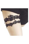 Jarretelles de Mariage en Dentelle brodée, 2 pièces, Jarretelles de Fleurs for Femmes/mariée, Anneaux de Cuisse, Jarretelles 