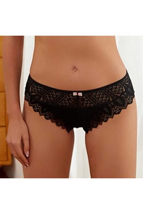 ORANDESIGNE C Noir Culotte sous-Vetements Culotte Hipster Culotte Sexy Culotte en Dentelle pour Femmculottes pour Femmes Croc